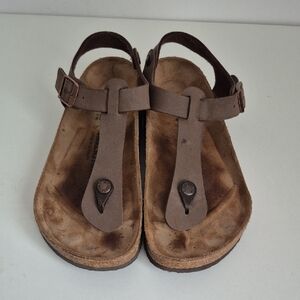 Birkenstock Kids Taupe T-Strap Sandals